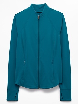 Athleta Salutation Jacket - Green (Coastal Teal)