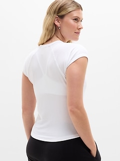 Athleta Perfect Rib Tee - White (Bright White)