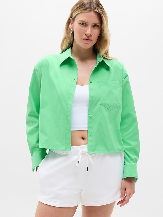 Image number 1 showing, Midday Cropped Poplin Shirt
