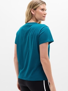 Athleta Favorite Cotton Classic Tee - Green (Coastal Teal)