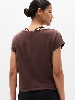 Seasoft Boat Neck Tee - Brown - image 3