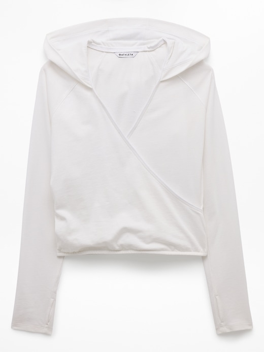 Image number 7 showing, Airy Cotton Terry Wrap Hoodie