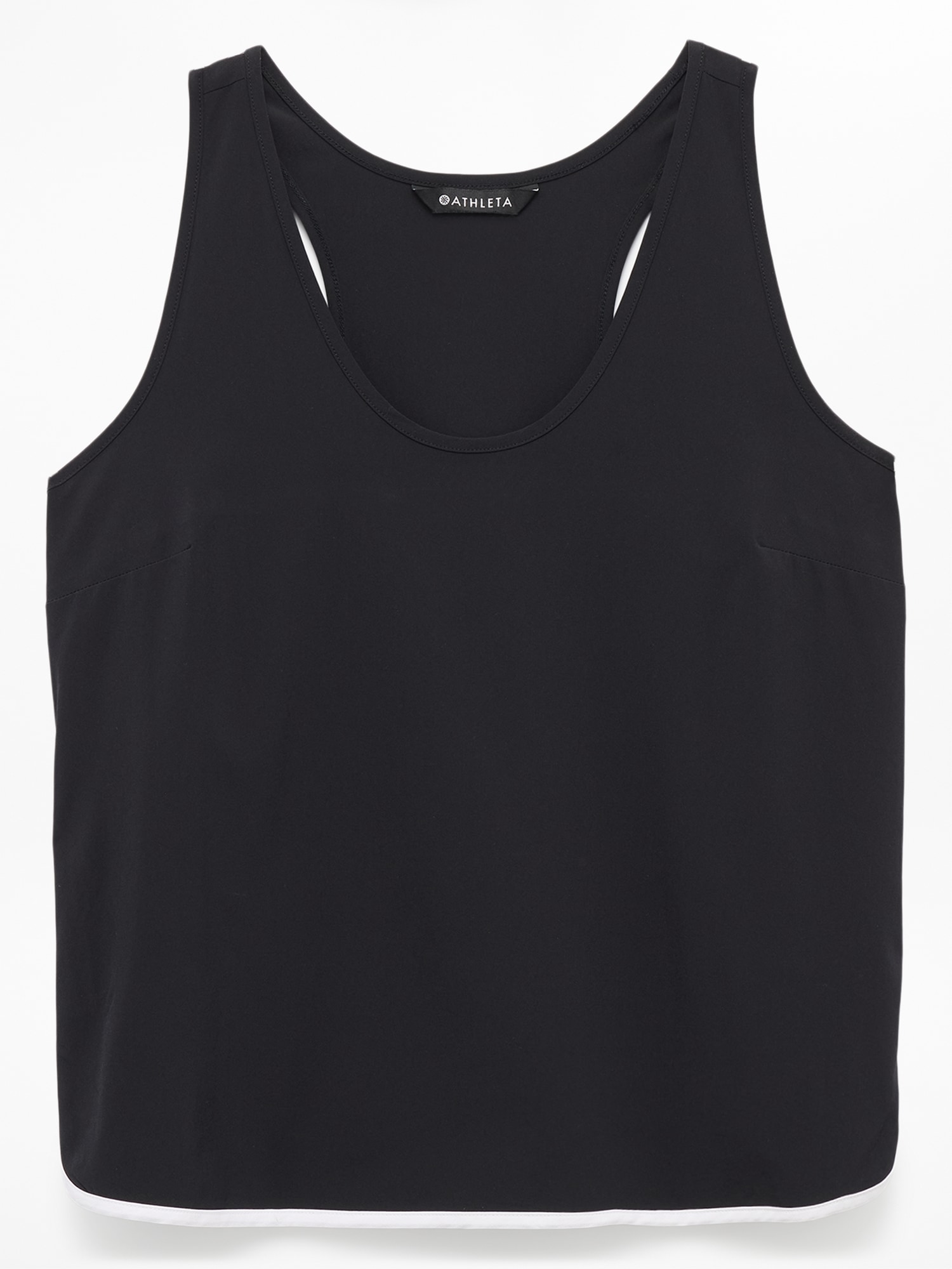 Athleta Journey Tank - Black (Black/Bright White)