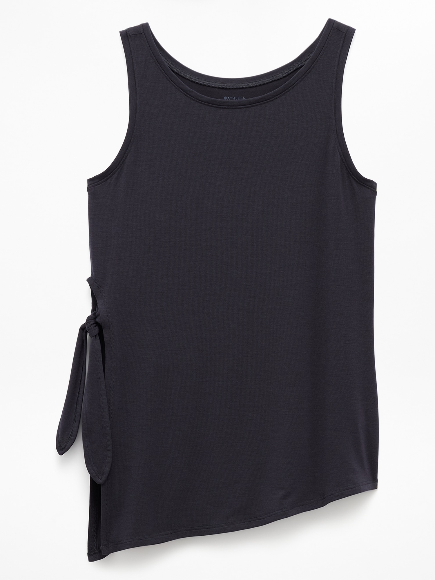 Athleta Move With Ease Asym Tie Tank - Black (Black)