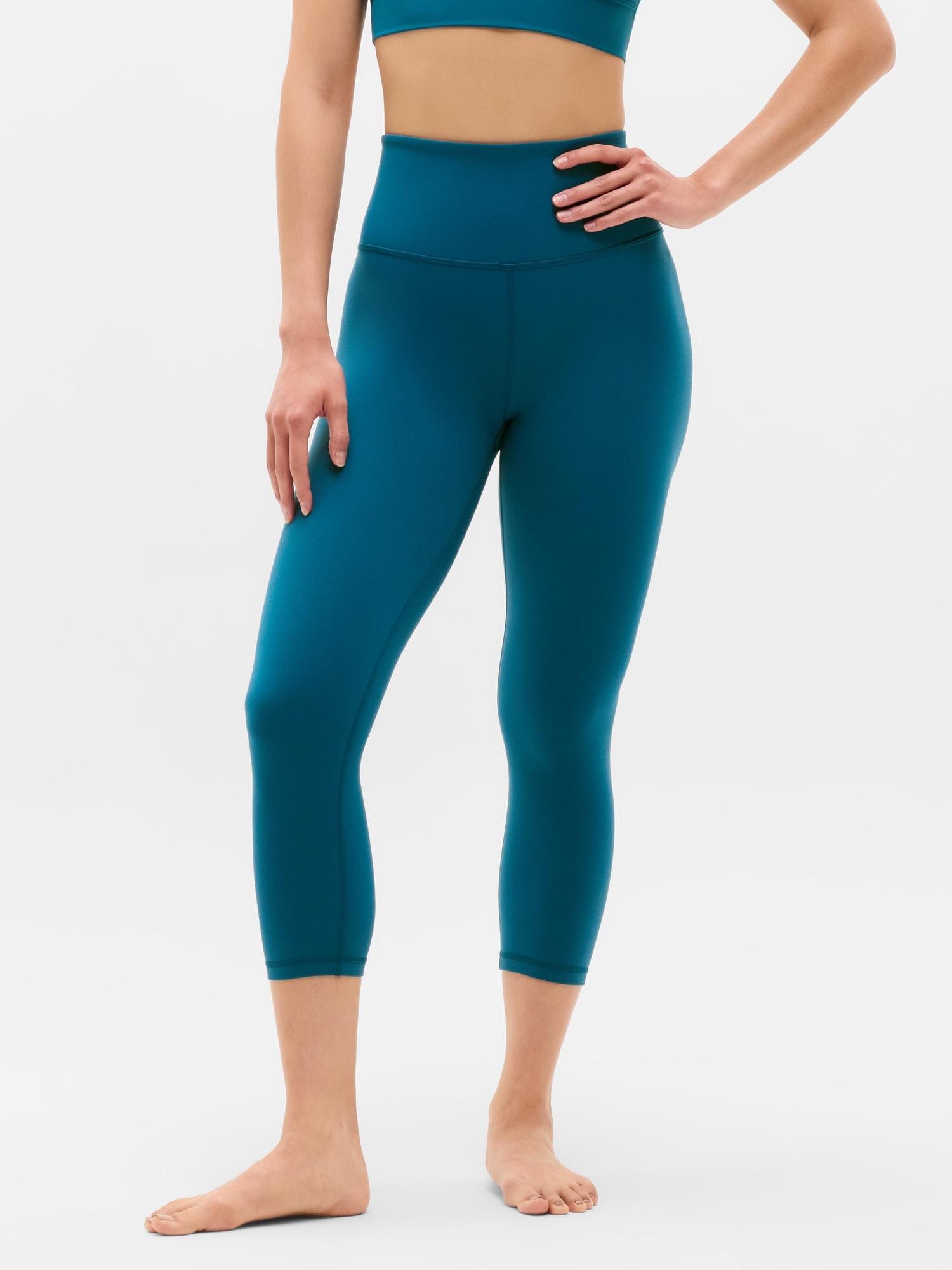 Elation Ultra High Rise Capri - Green