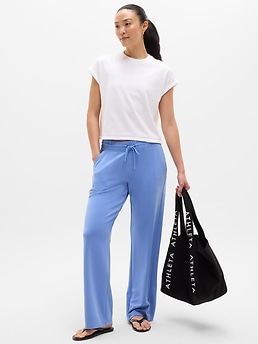 Seasoft Mid Rise Straight Pant - Blue - image 4