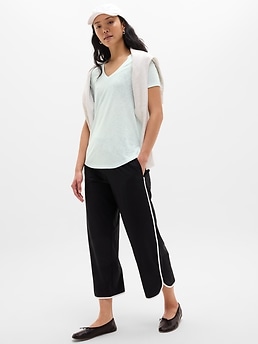 Breezy Scoop V-Neck Tee - Blue - image 2