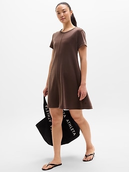 Seasoft Tee Dress - Brown - image 2