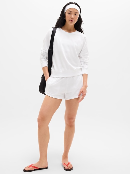 Image number 2 showing, Airy Cotton Terry Crew Sweatshirt