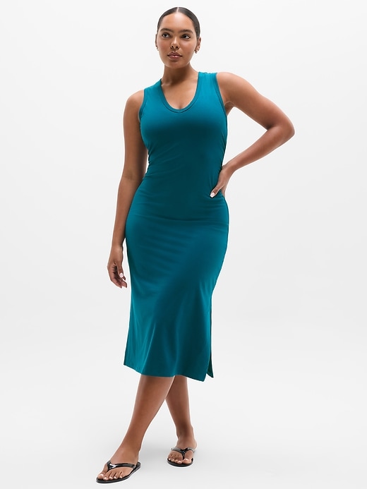 Image number 1 showing, Essential V-Neck Midi Dress