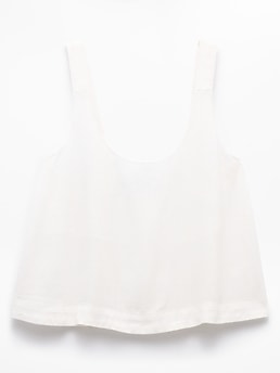 Athleta Retreat Linen Tank - White (Calla Lily)