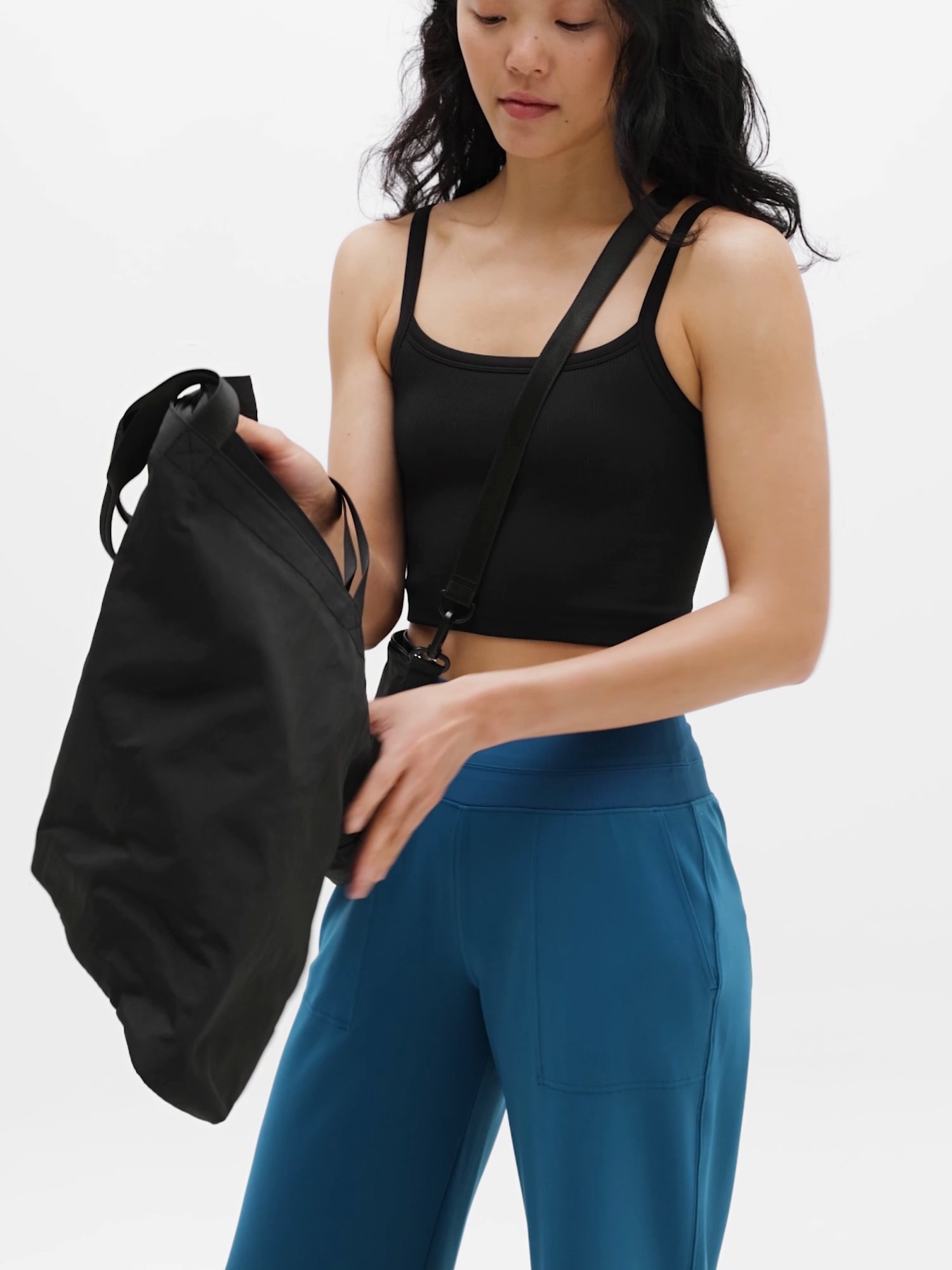 Женская сумка Athleta Anytime Packable Tote, цвет: Чёрный — фото 4
