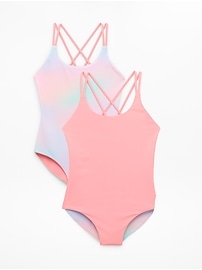 Image number 2 showing, Athleta Girl Reversible Strappy One Piece