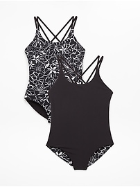 Image number 2 showing, Athleta Girl Reversible Strappy One Piece