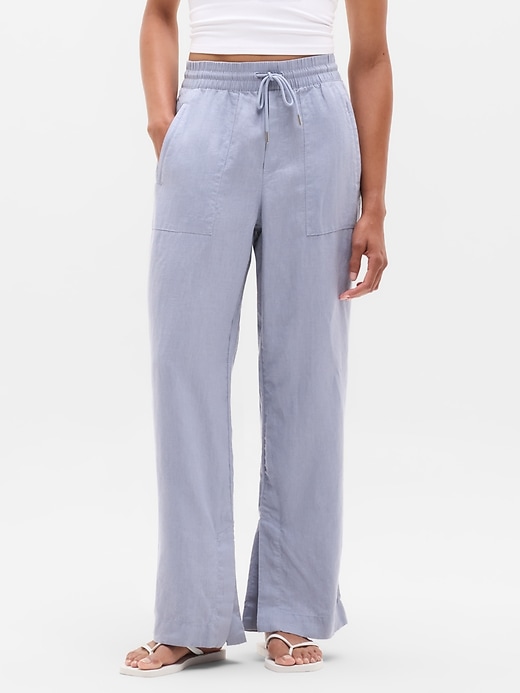 Image number 1 showing, Retreat Linen High Rise Wide Leg Pant