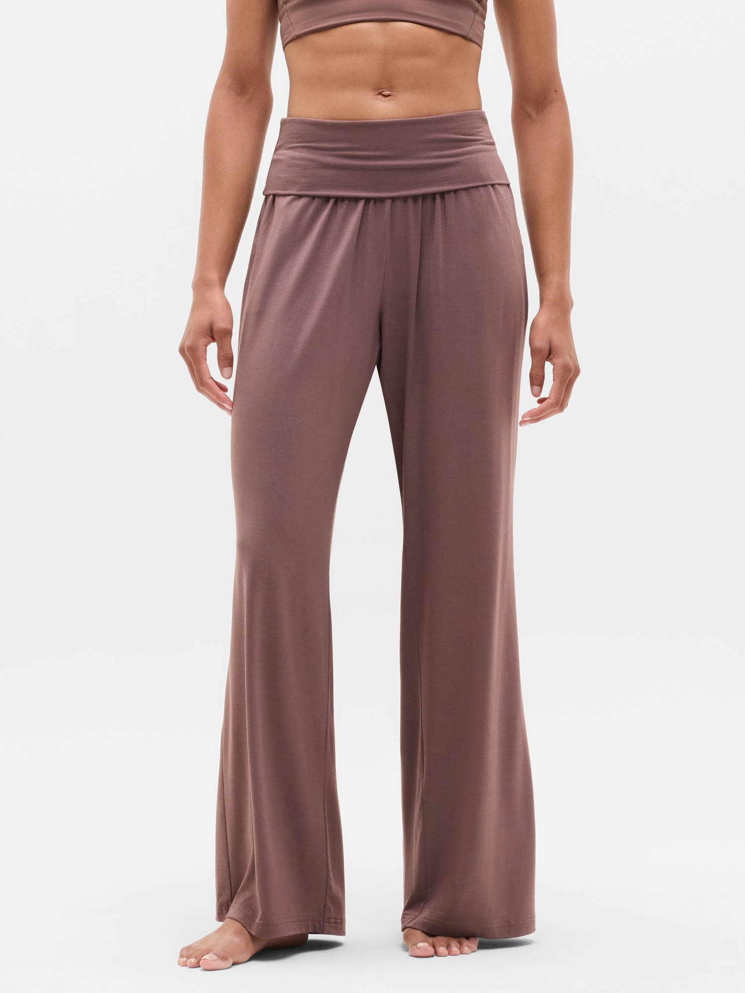 Dream Drape Mid Rise Pant - Brown