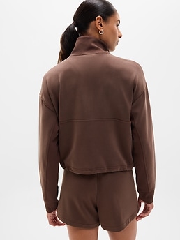Seasoft Rib 1/4 Zip Popover - Brown - image 3