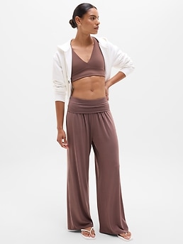 Dream Drape Mid Rise Pant - Brown - image 2