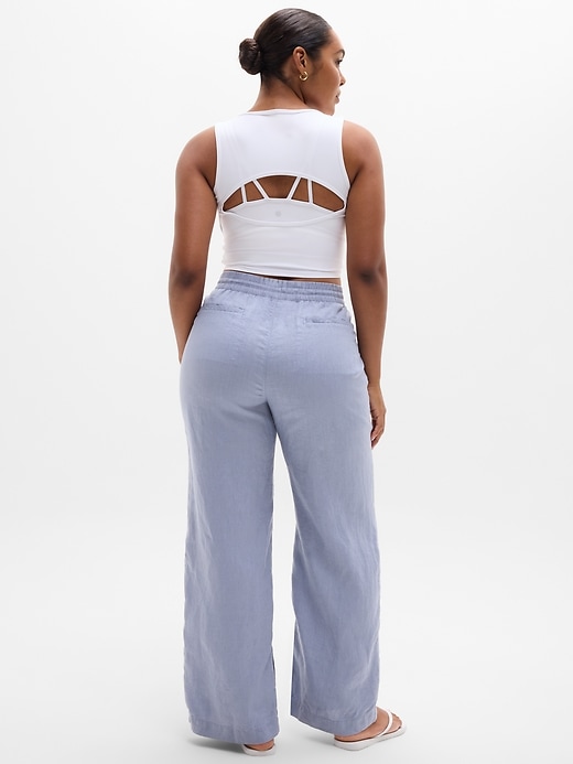 Image number 6 showing, Retreat Linen High Rise Wide Leg Pant