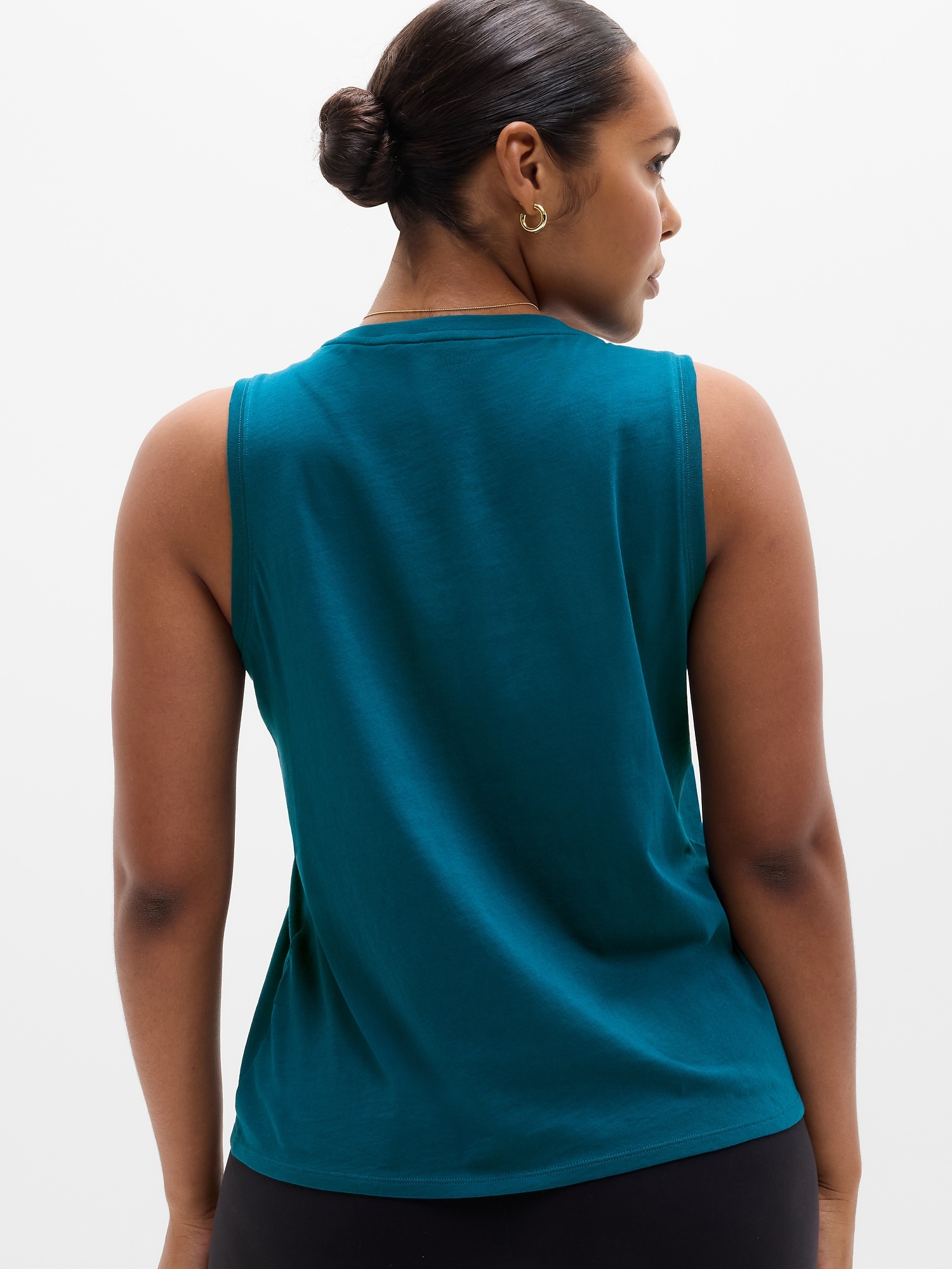Athleta Favorite Cotton Tank - Green (Coastal Teal)