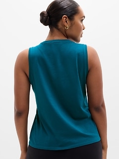 Athleta Favorite Cotton Tank - Green (Coastal Teal)