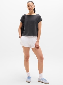Seasoft Boat Neck Tee - Black - image 2