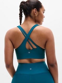 Athleta Circuit Train Sports Bra A-C - Green (Coastal Teal)