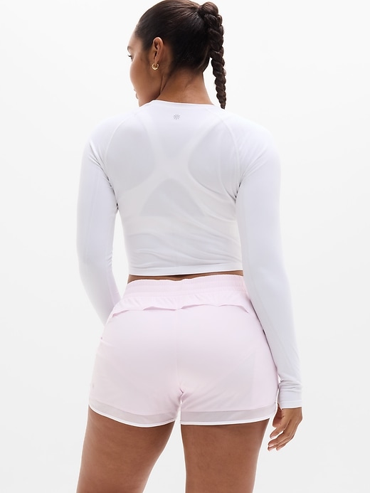 Image number 6 showing, Mesh Racer Run Mid Rise 4" Short