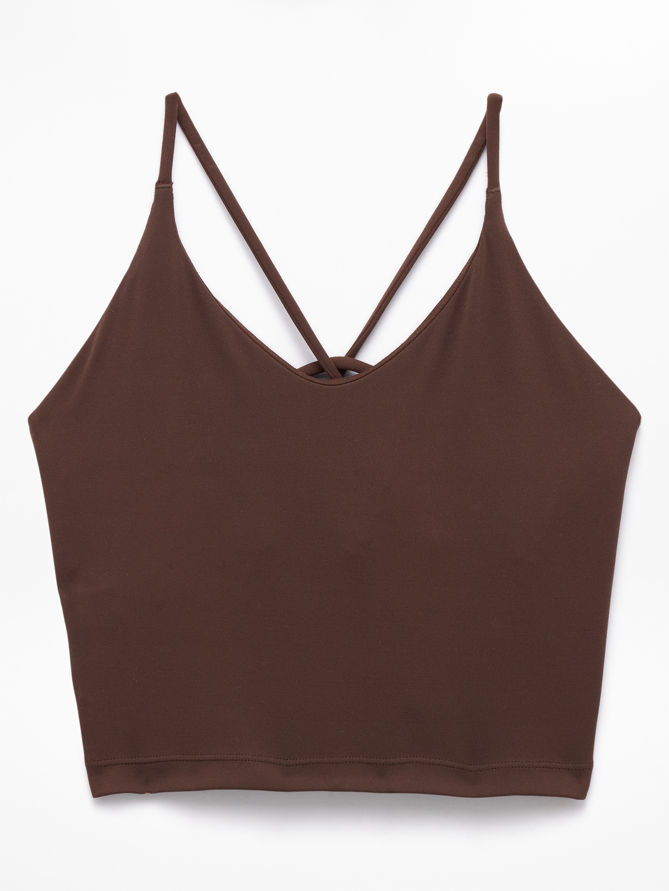 Athleta Transcend Thin Strap Crop Bra - Brown (Woodland)