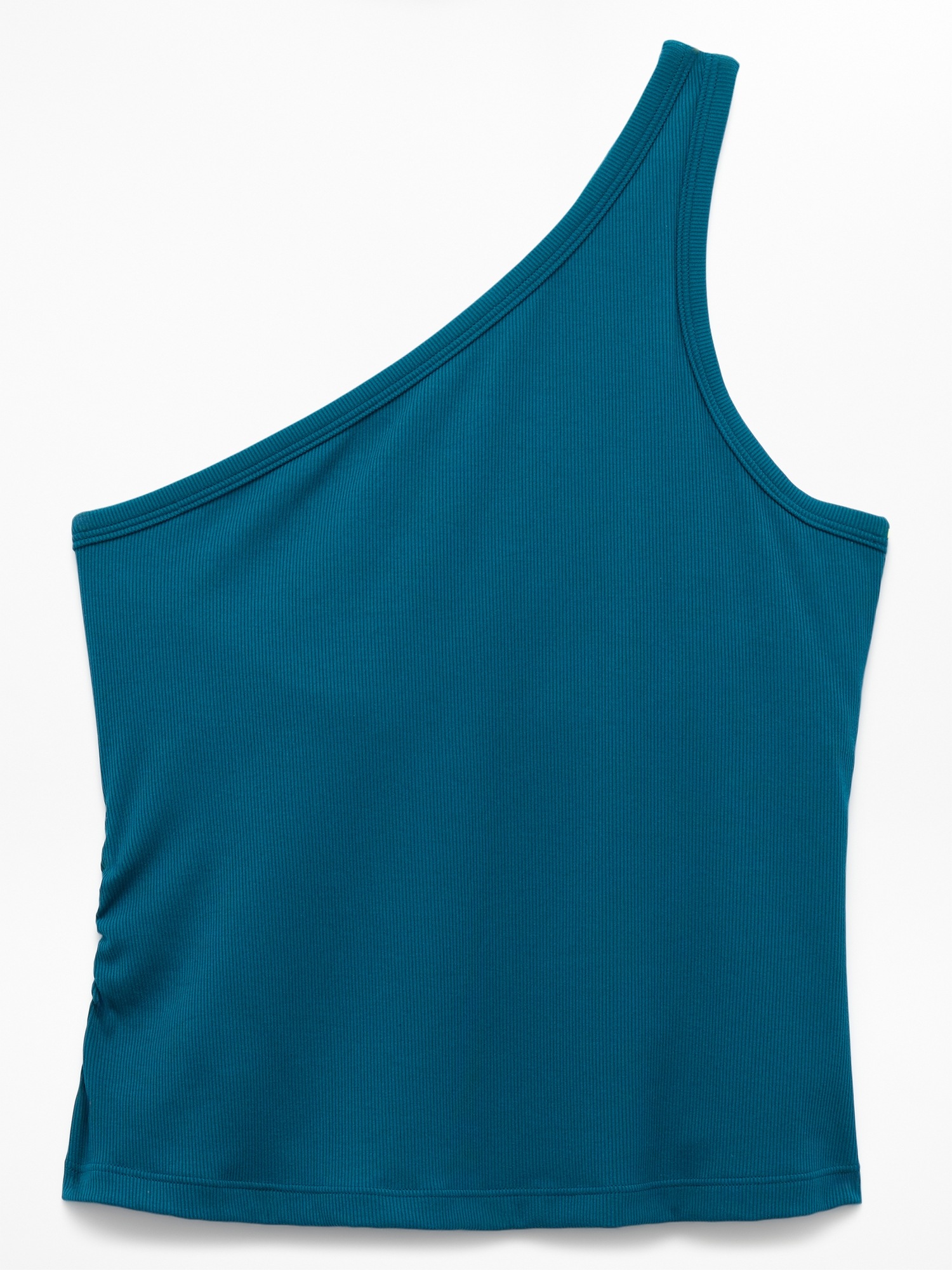 Женский топ Athleta Signature Rib Asym One Shoulder Support, цвет: Бирюзовый — фото 6