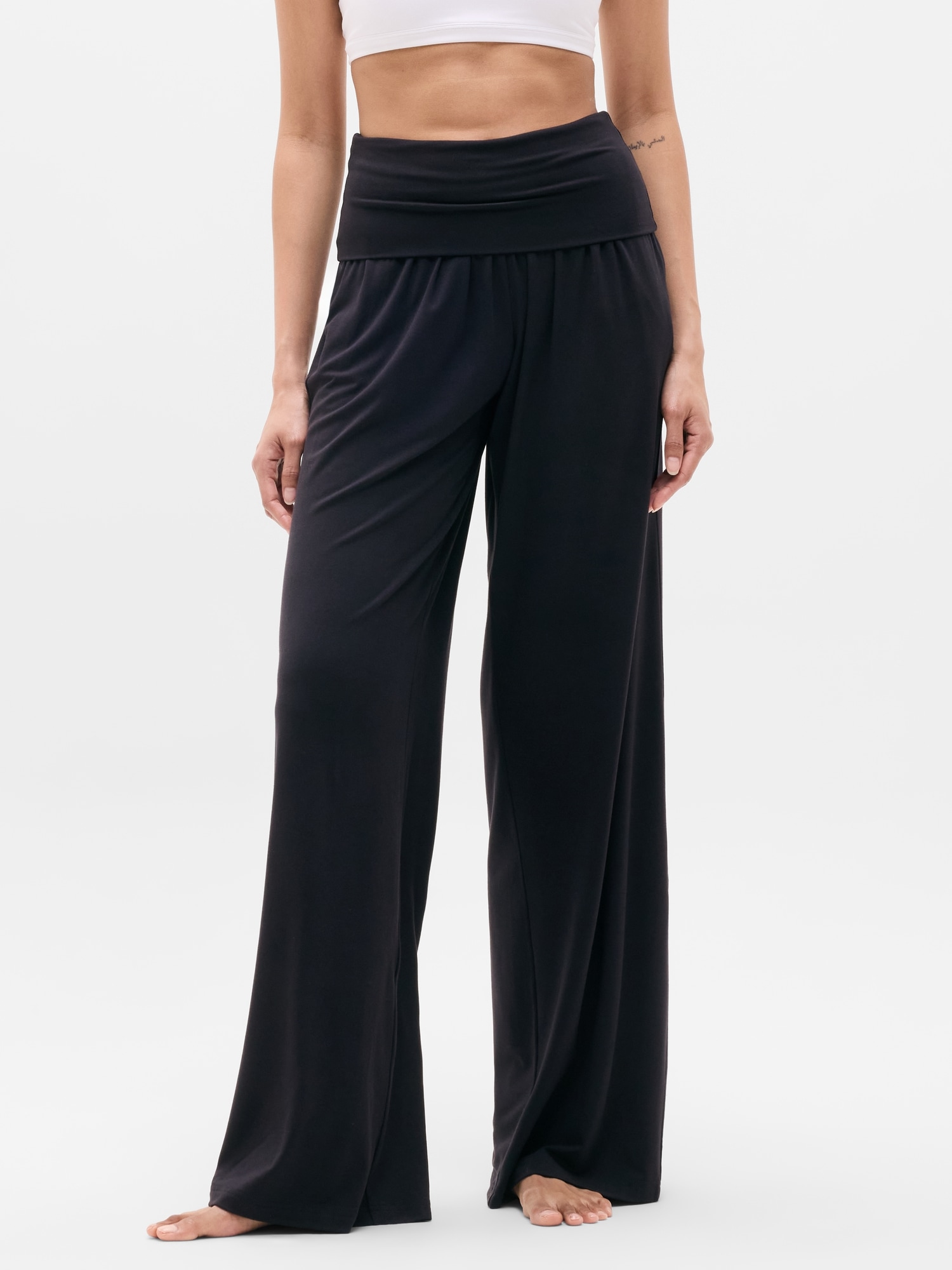 Dream Drape Mid Rise Pant - Black