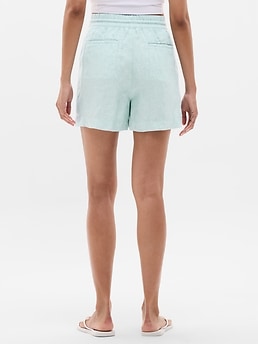 Retreat Linen Mid Rise 4" Short - Blue - image 3