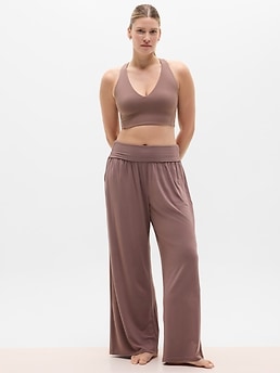 Dream Drape Mid Rise Pant - Brown - image 5