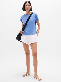Seasoft Boat Neck Tee - Blue - image 2