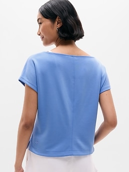 Seasoft Boat Neck Tee - Blue - image 3