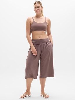 Dream Drape Mid Rise Crop Pant - Brown - image 4