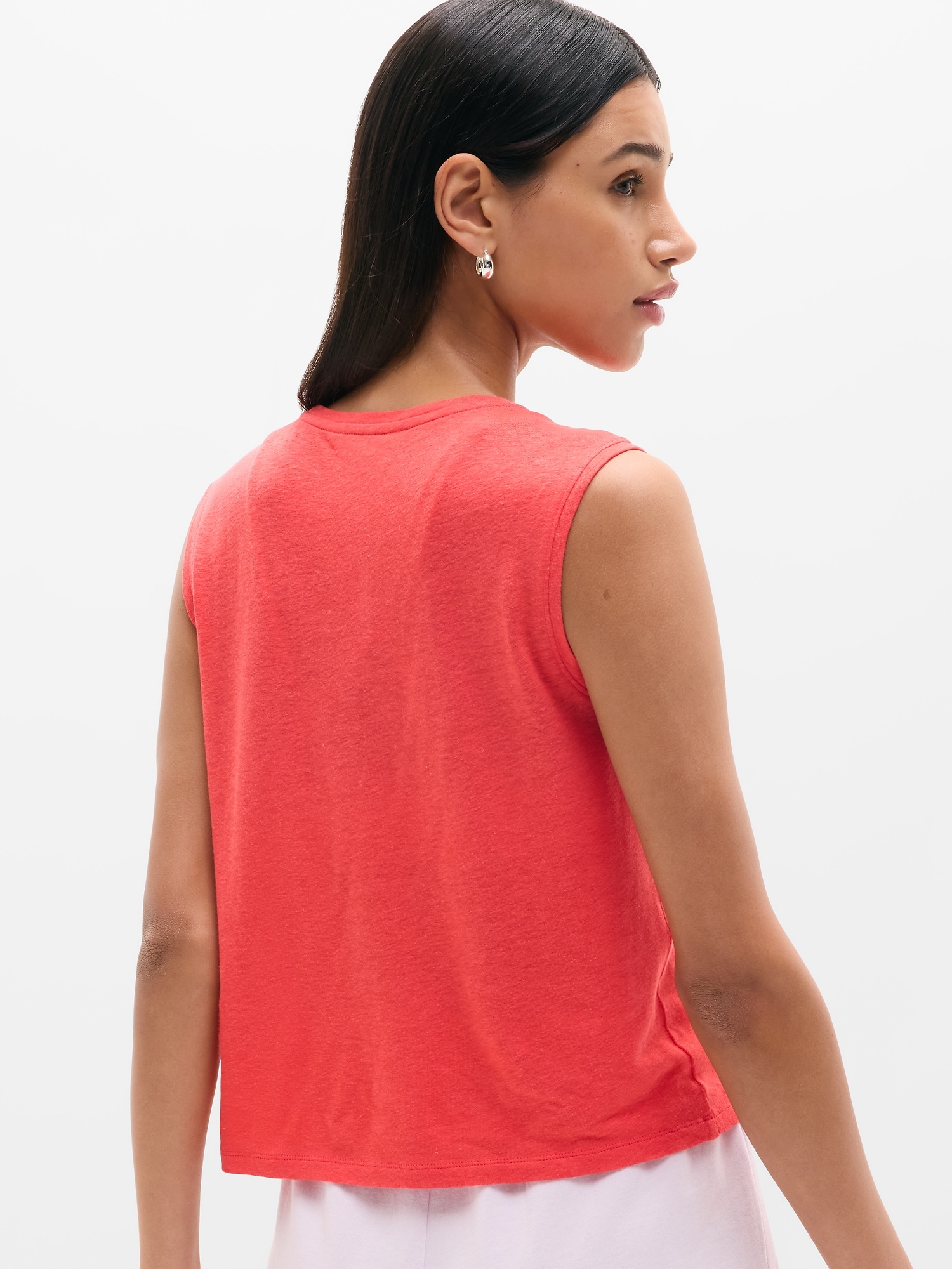 Getaway Linen Blend Muscle Tank