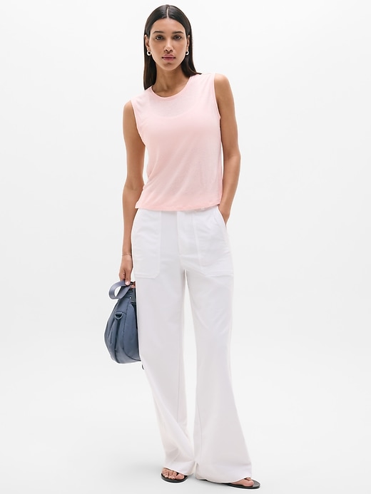 Image number 2 showing, Getaway Linen Blend Muscle Tank