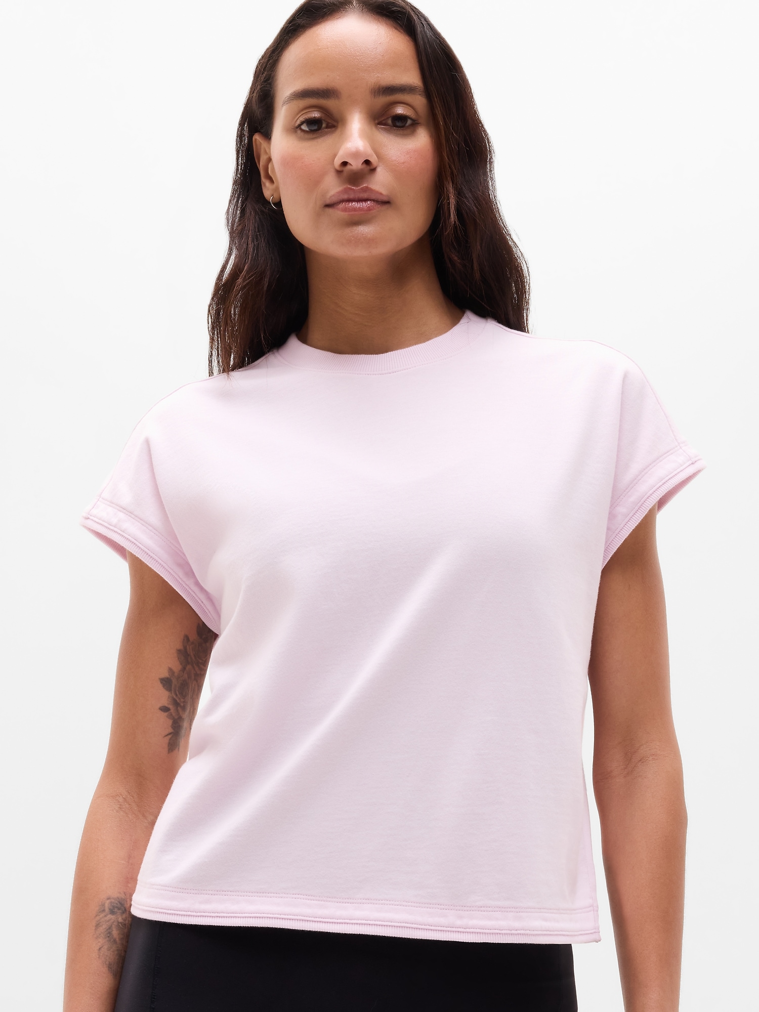 Airy Cotton Terry Sweatshirt Tee