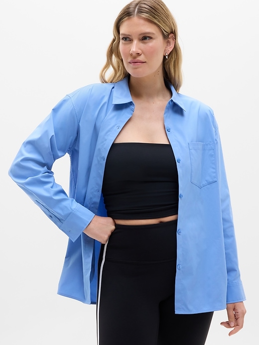 Midday Relaxed Poplin Shirt from Athleta - $105