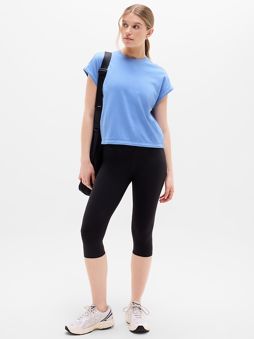 Image number 2 showing, Airy Cotton Terry Sweatshirt Tee