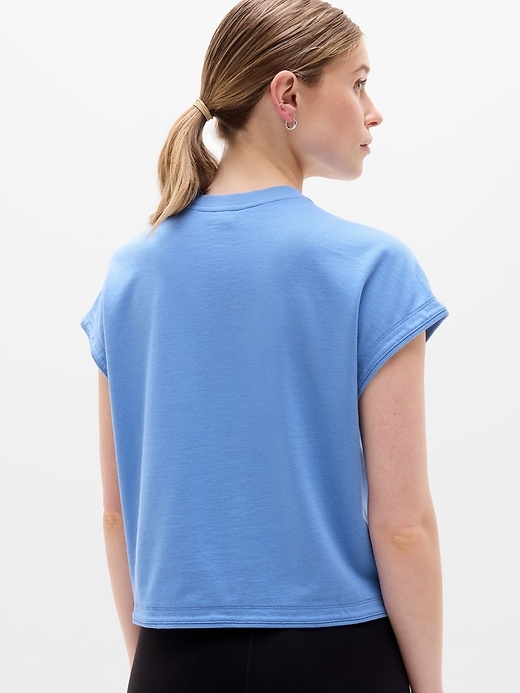 Image number 3 showing, Airy Cotton Terry Sweatshirt Tee