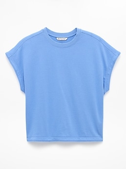 Athleta Airy Cotton Terry Sweatshirt Tee - Blue (Waterfall)