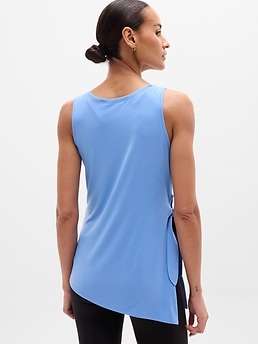 Move With Ease Asym Tie Tank - Blue - image 3