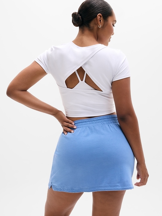 Image number 5 showing, Airy Cotton Terry Mid Rise Mini Skirt