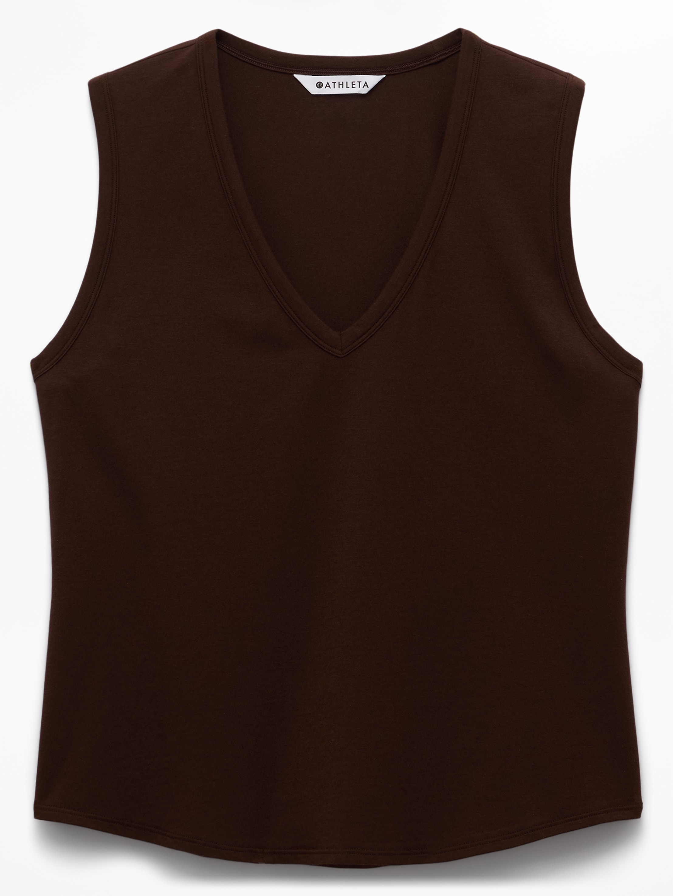 Athleta Foundation V-Neck Tank - Brown (Woodland)