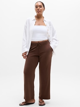Seasoft Mid Rise Straight Pant - Brown - image 4