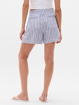 Retreat Linen Mid Rise 4" Short - Blue - image 3