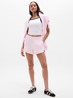 Airy Cotton Terry Shortie - Pink - image 2
