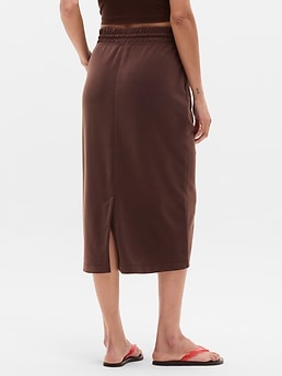 Seasoft Midi Skirt - Brown - image 3